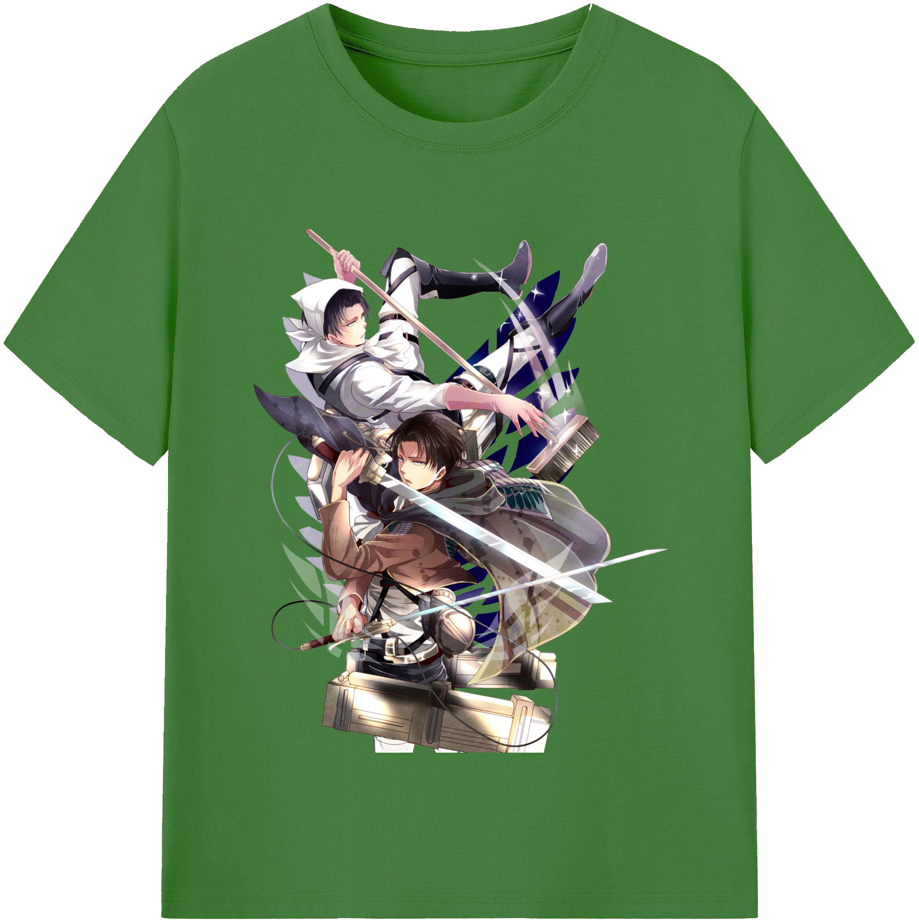 （画像用） 進撃の巨人 リヴァイ·アッカーマン Attack on Titan Levi Ackerman レディースカジュアルプリントTシャツ（綿100％）